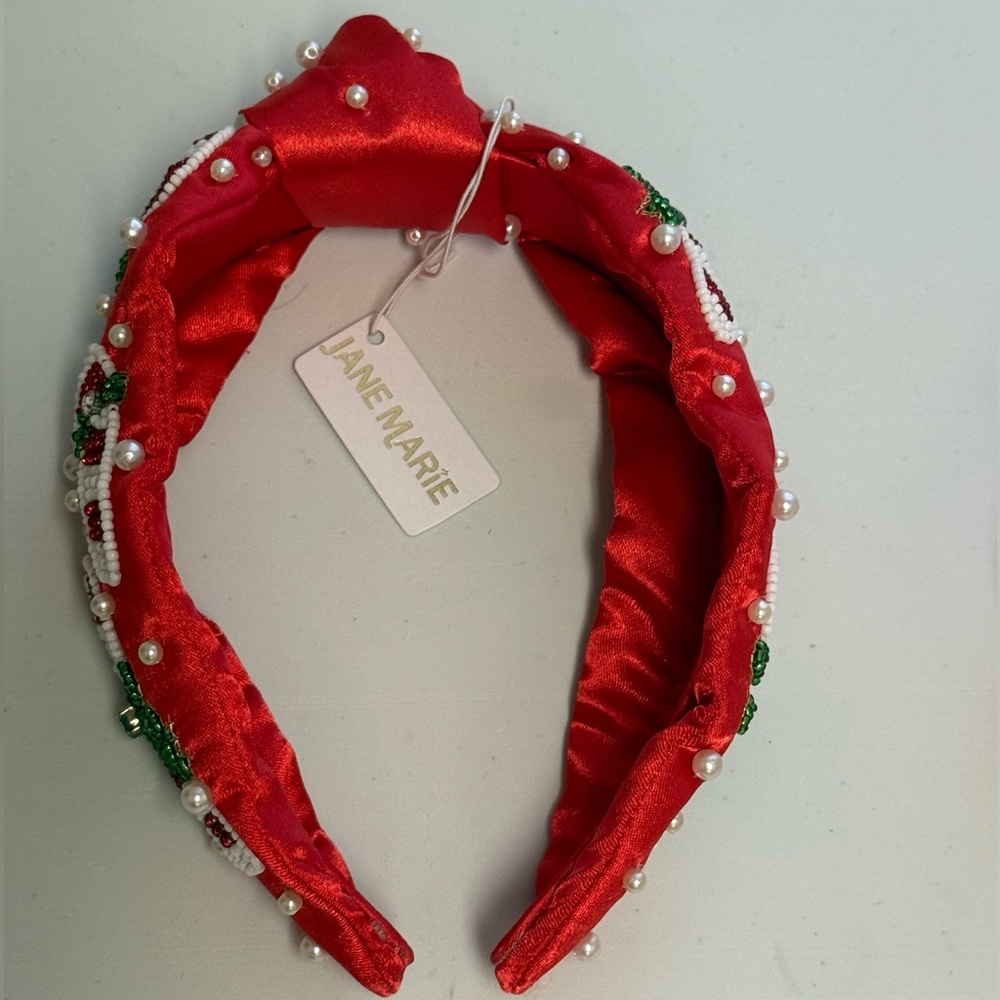 Festive Beaded Headbands with Pearls Set of TWO New With Tags Christmas Headband - Picture 11 of 12